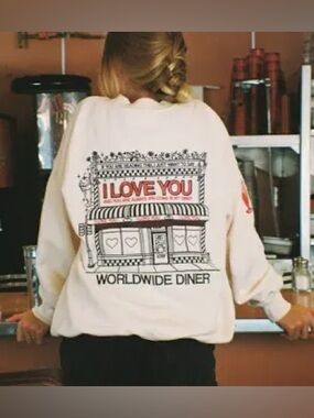 Dandy Worldwide Diner Graphic Sweatshirt - Size Small